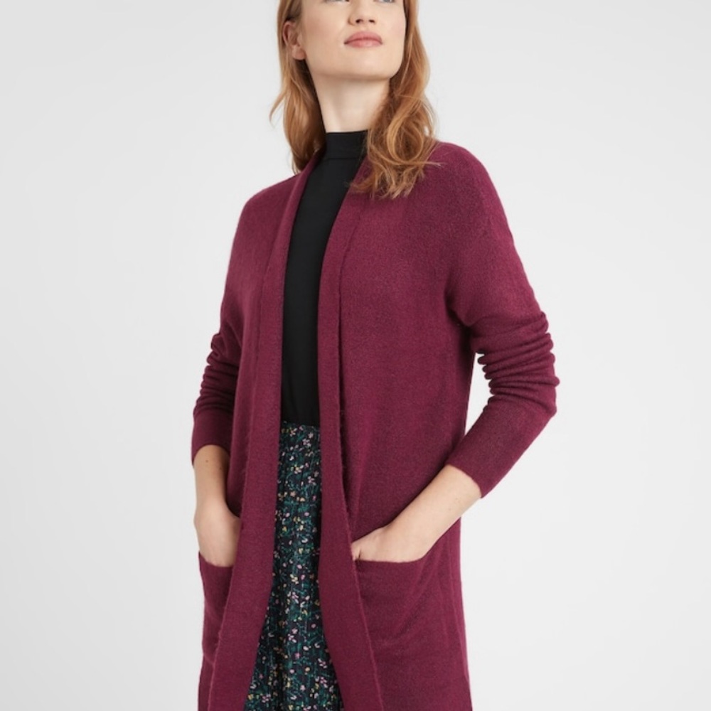 Pink Republic burgundy cardigan